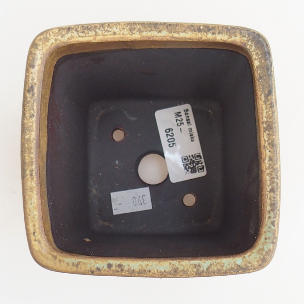 Bol à bonsaï en céramique 10 x 10 x 12 cm, brun