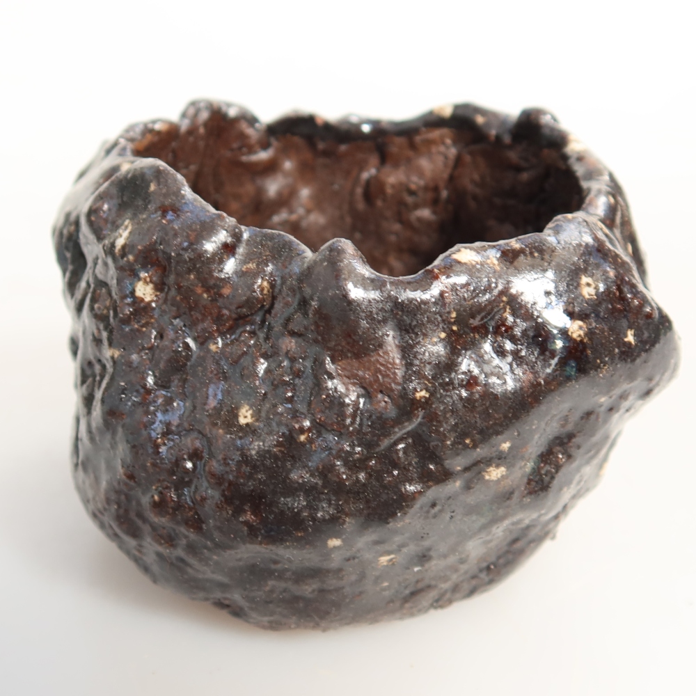 Coquille en céramique  6,5 x 6,5 x 5,5 cm, couleur marron