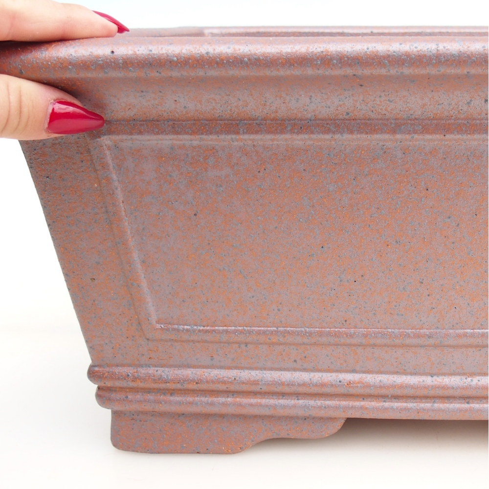 Bol bonsaï en céramique 42 x 29 x 16 cm , couleur métal - ENLEVEMENT PERSONNEL UNIQUEMENT ou transport sur palette