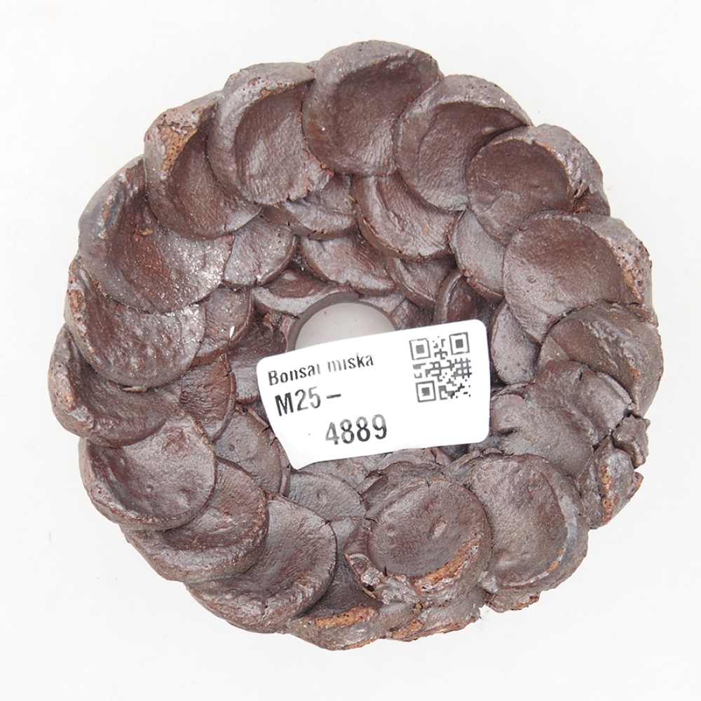 Coquille en céramique 9 x 9 x 4 cm , couleur marron