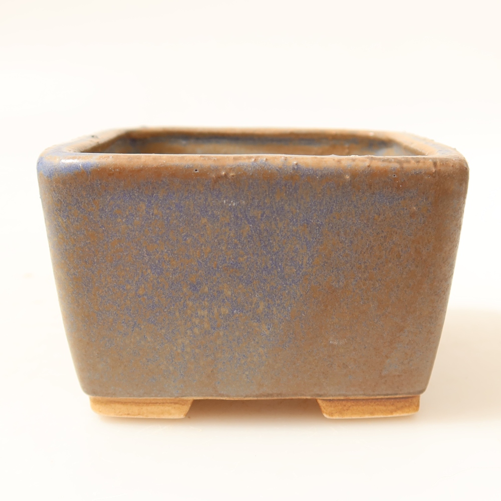 Bol à bonsaï en céramique 8,5 x 8,5 x 5,5 cm, couleur bleu