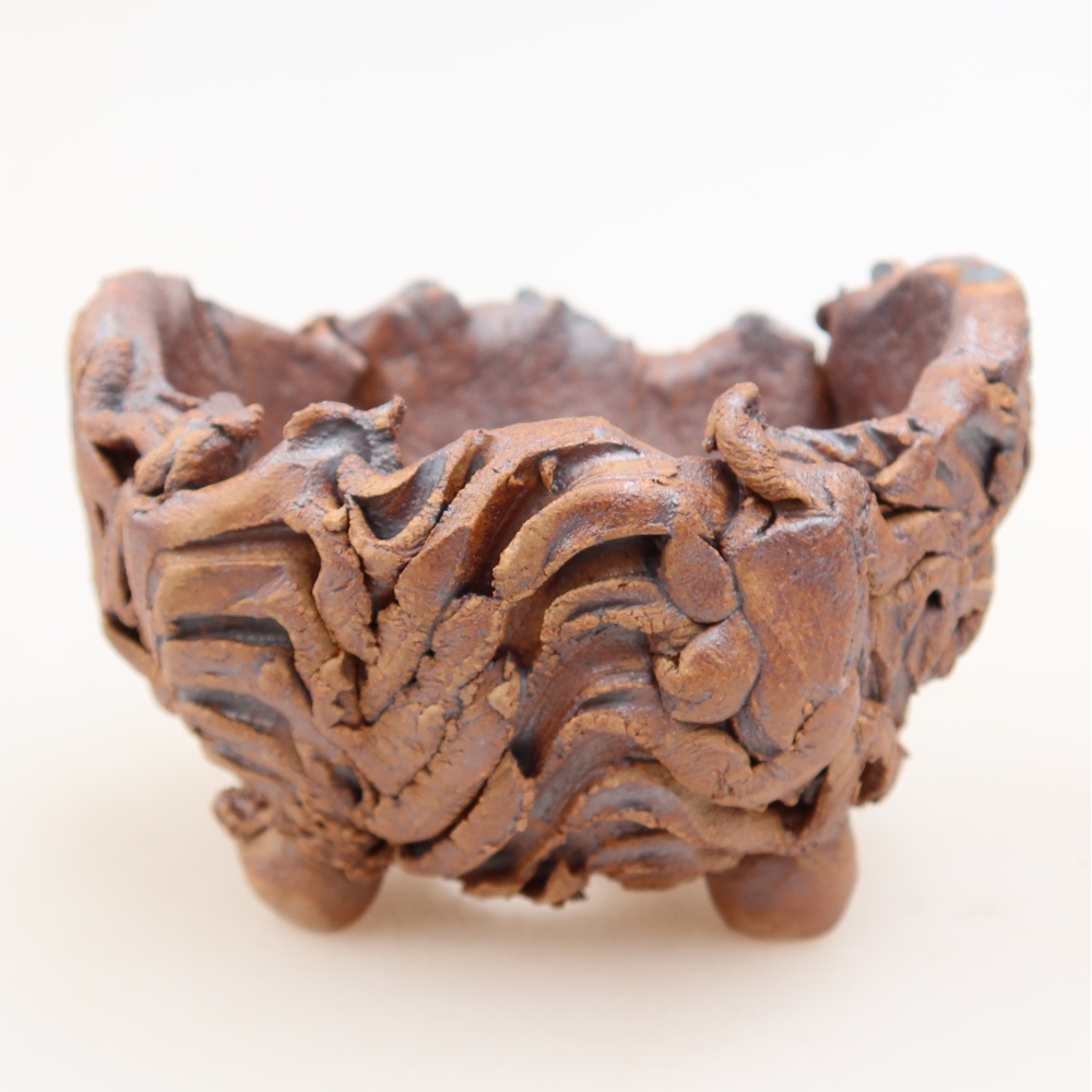 Coquille en céramique 9 x 8,5 x 6 cm , couleur marron