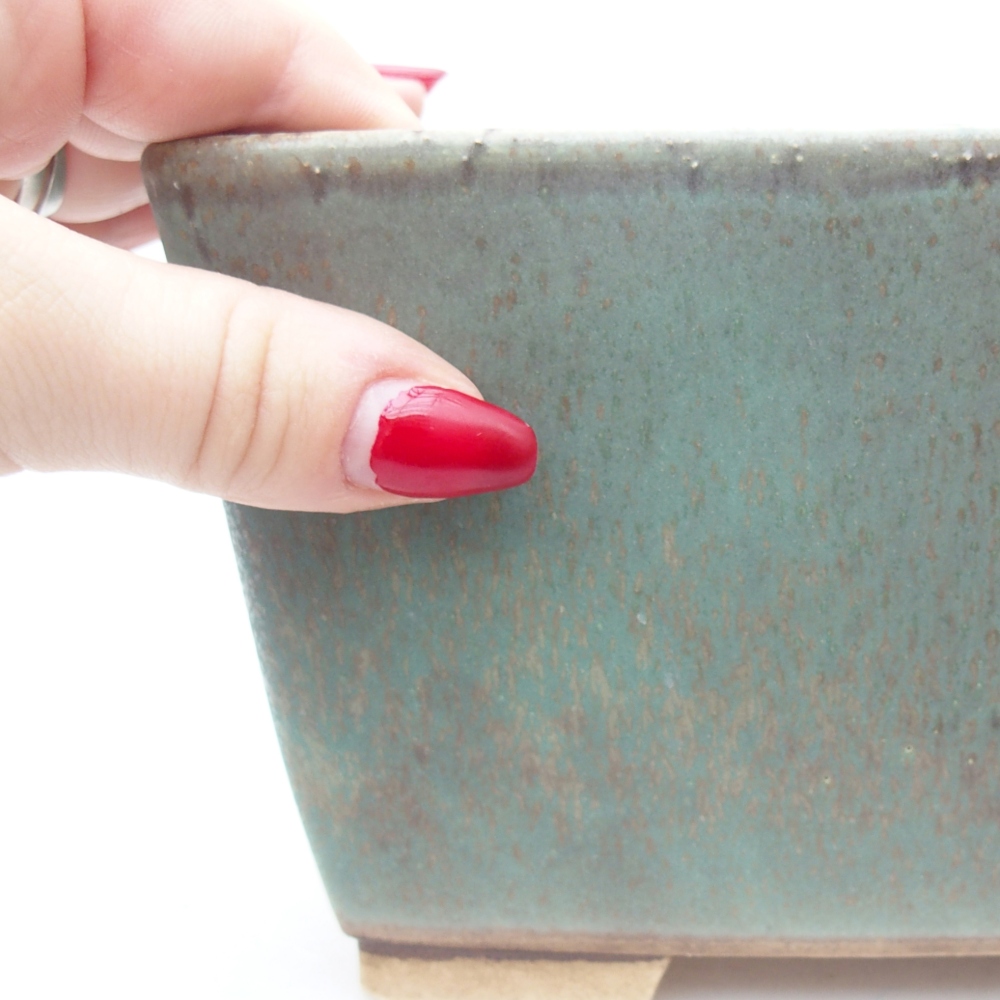 Bol à bonsaï en céramique 16 x 16 x 10 cm, vert