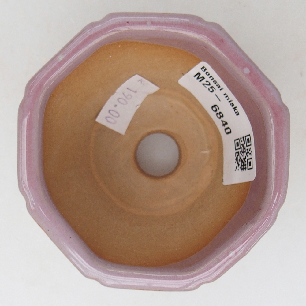 Bol à bonsaï en céramique 7,5 x 7,5 x 6 cm, rose