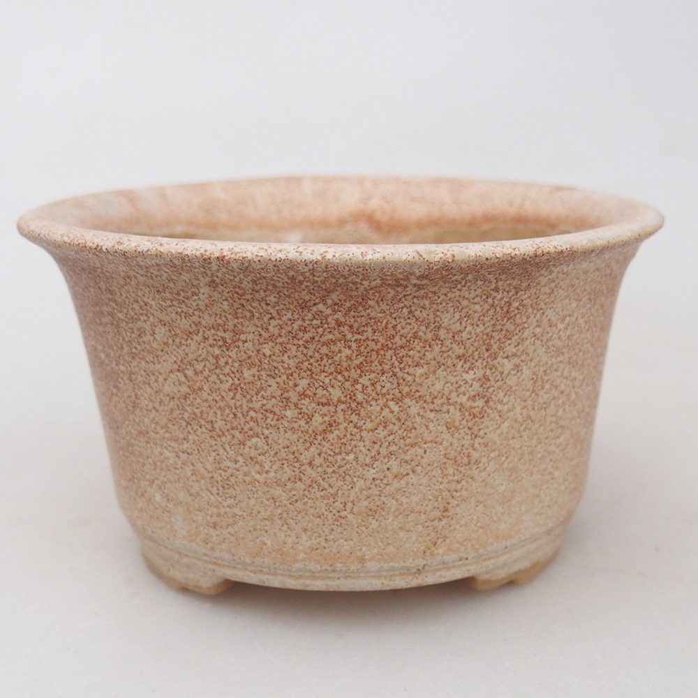 Bol à bonsaï en céramique 9 x 9 x 5 cm, couleur beige