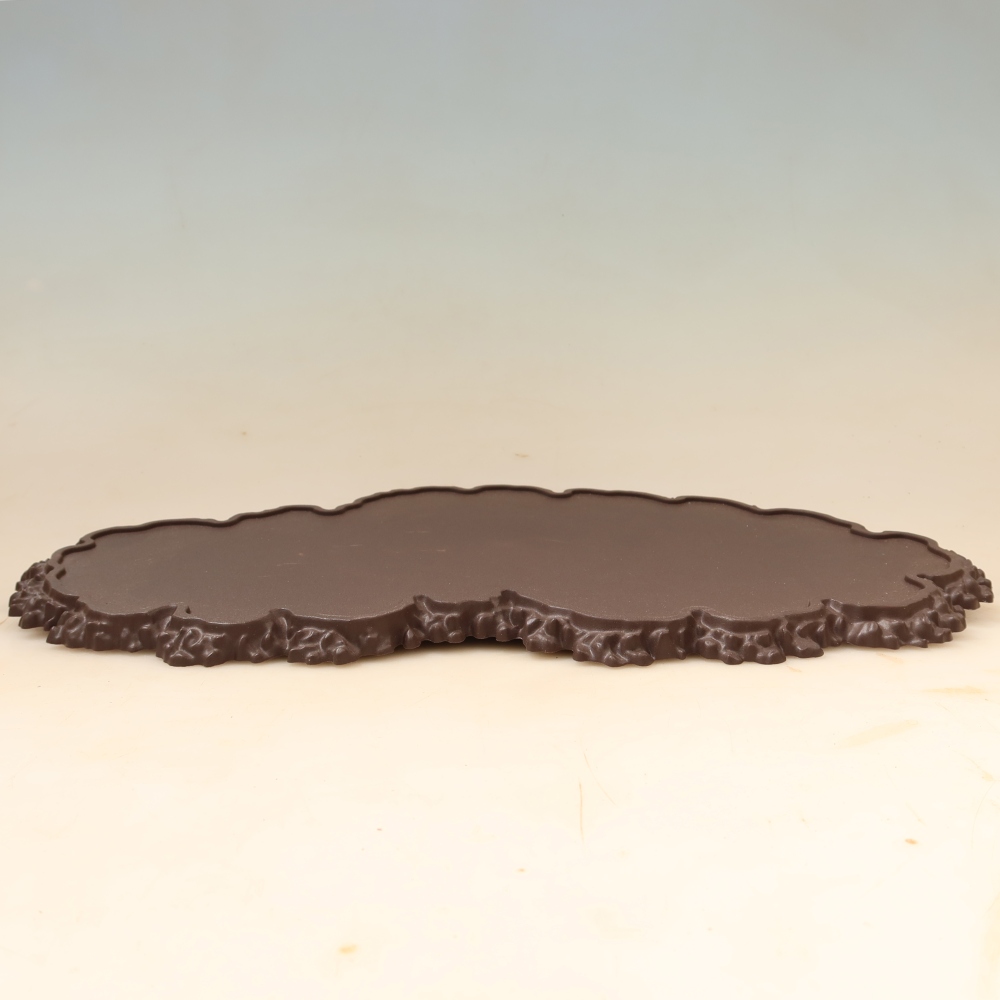 Socle en plastique pour bonsaï 43 x 25 x 1,5 cm, couleur marron