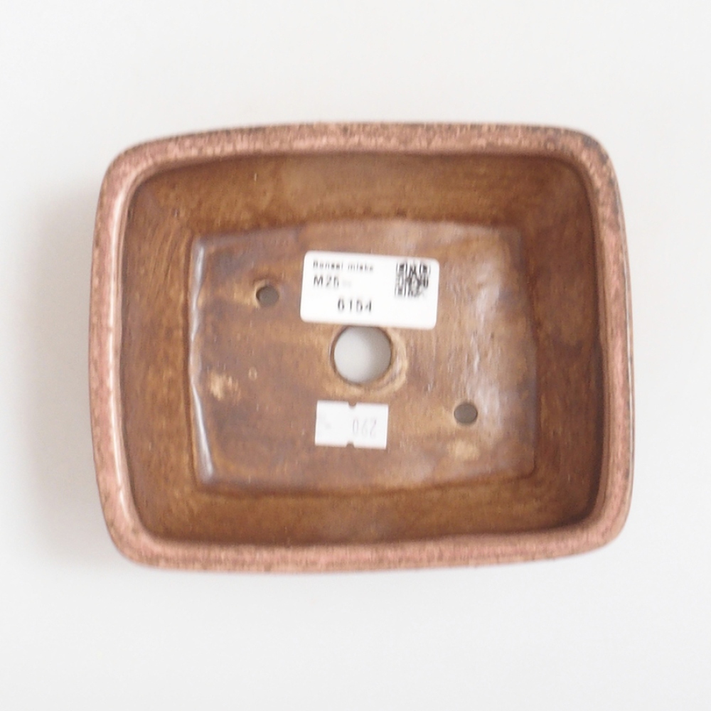 Bol à bonsaï en céramique 10 x 8,5 x 4 cm, brun