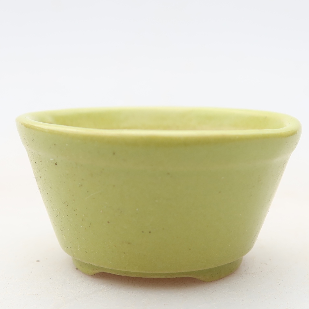 Bol à bonsaï en céramique 4,5 x 4,5 x 2,5 cm, vert