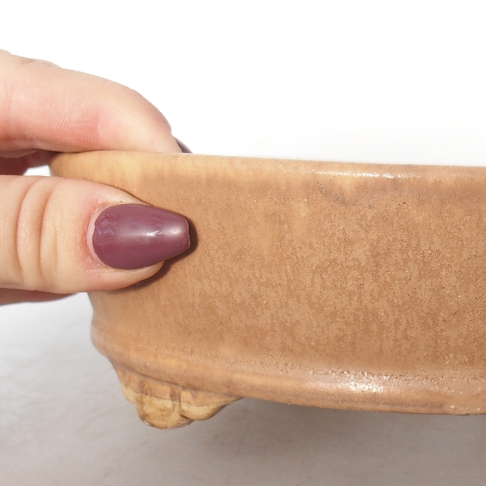 Bol à bonsaï en céramique 18 x 18 x 5 cm, rose