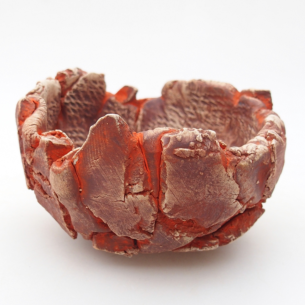Coquille en céramique 11 x 11 x 6,5 cm , couleur orange