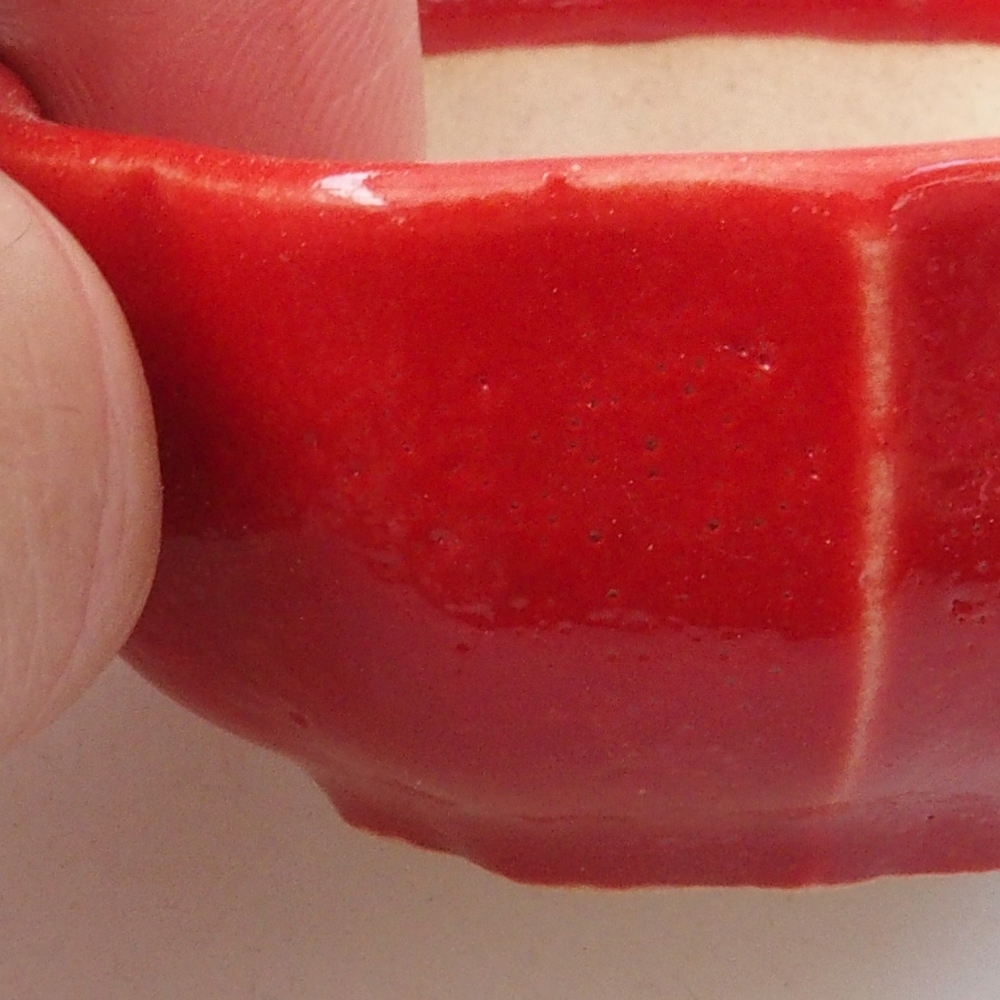 Mini bol bonsaï 6 x 5,5 x 2,5 cm, couleur rouge