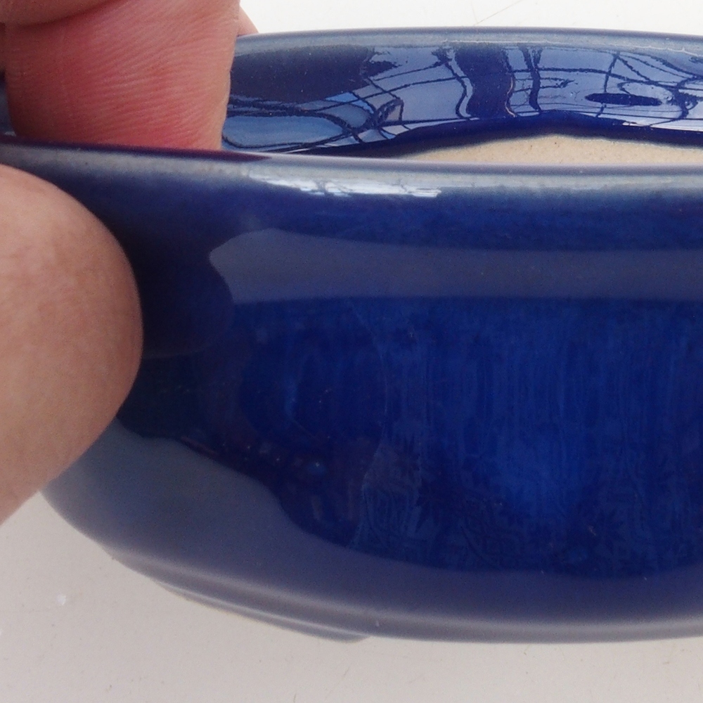 Bol à bonsaï H05 - 11 x 8 x 4 cm - bleu
