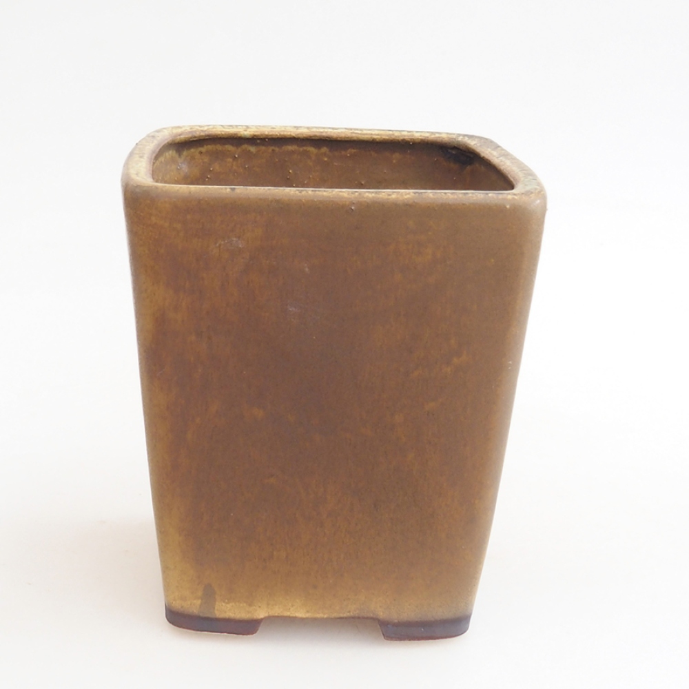 Bol à bonsaï en céramique 10 x 10 x 12 cm, brun