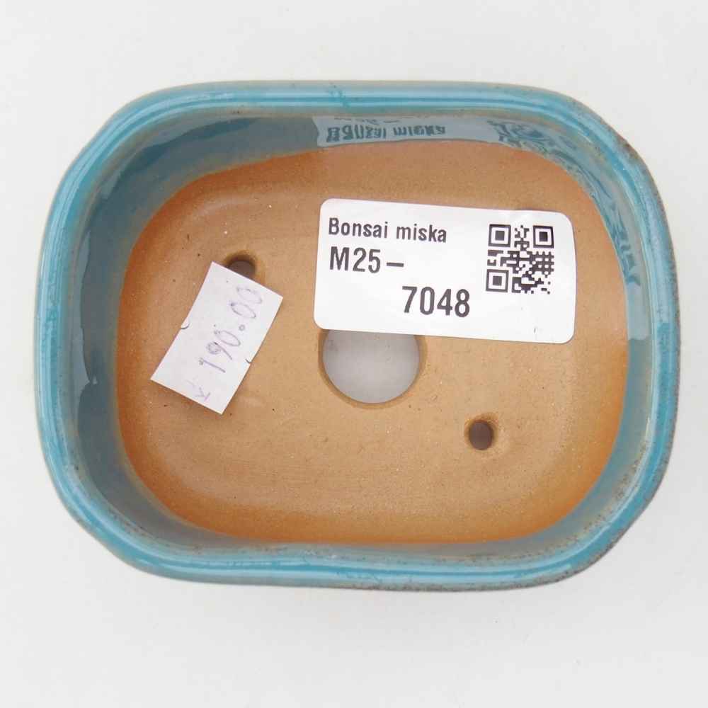 Bol à bonsaï en céramique 8,5 x 7 x 3,5 cm, couleur bleu