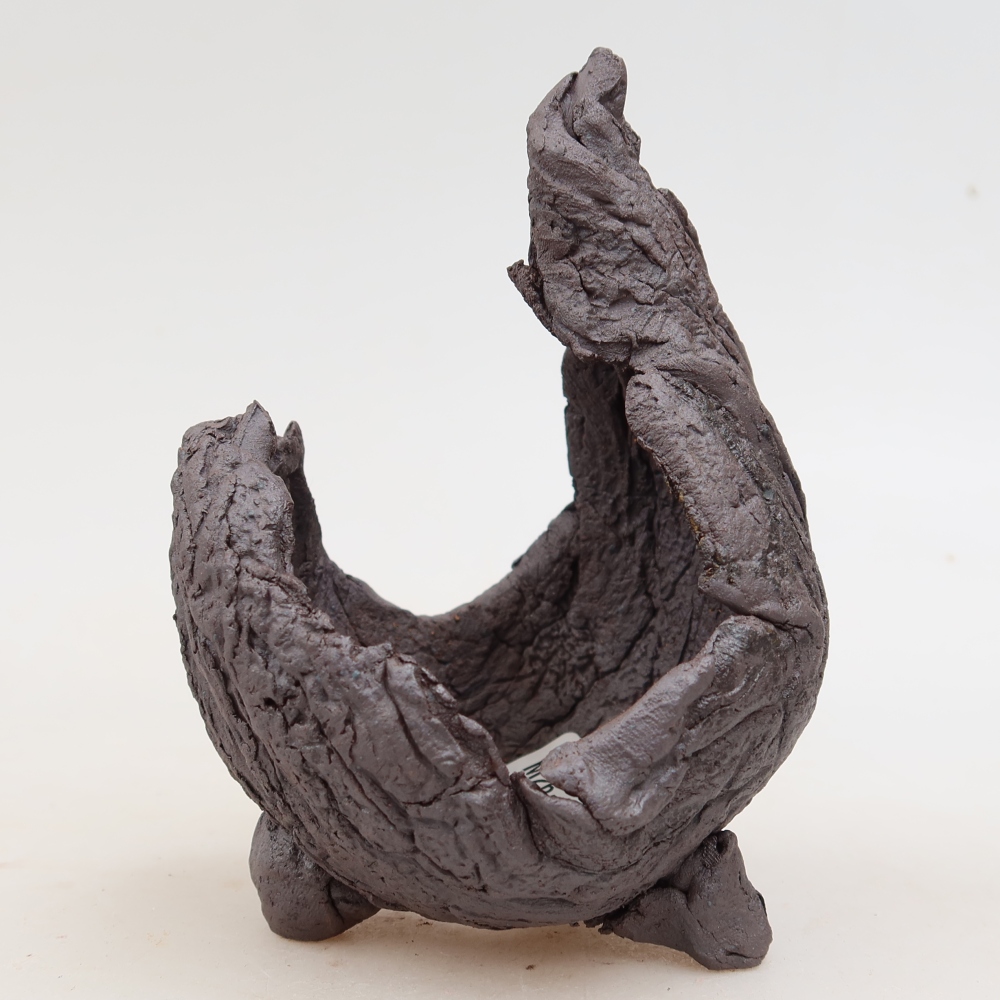 Coquille en céramique  8 x 8 x 13 cm, couleur marron