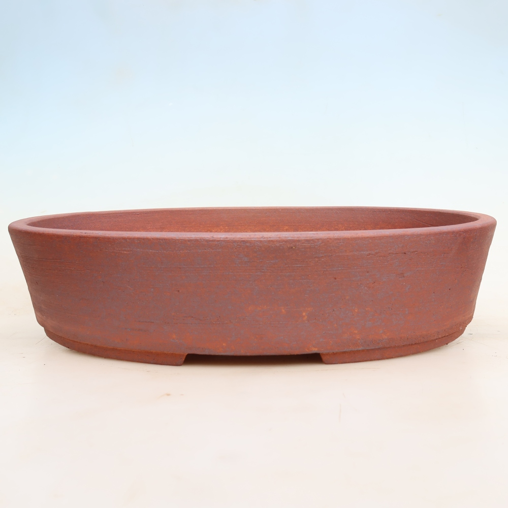 Pot à bonsaï en céramique 38,5 x 30 x 8,5 cm, couleur métallique