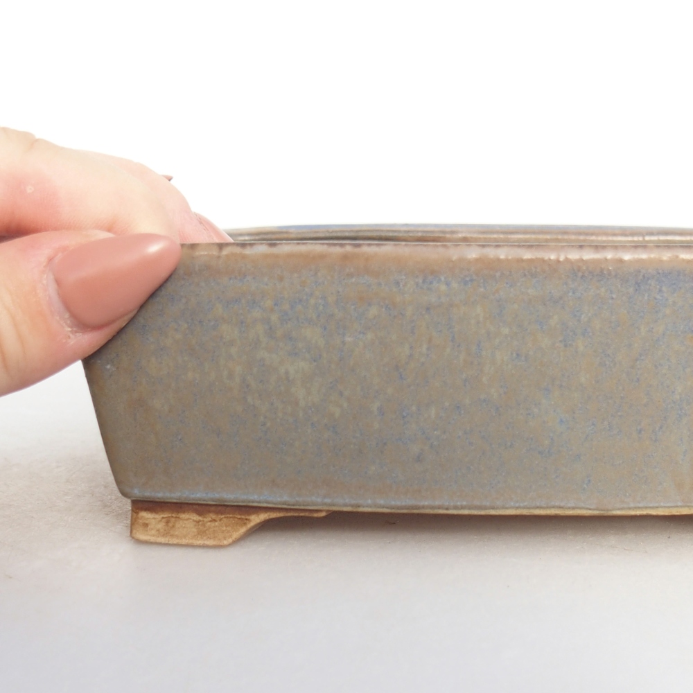 Bol à bonsaï en céramique 9 x 9 x 3,5 cm, couleur bleu