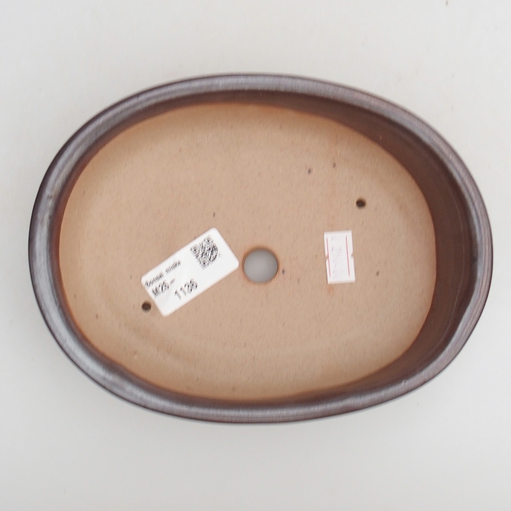 Bol à bonsaï en céramique 19 x 14 x 4,5 cm, brun