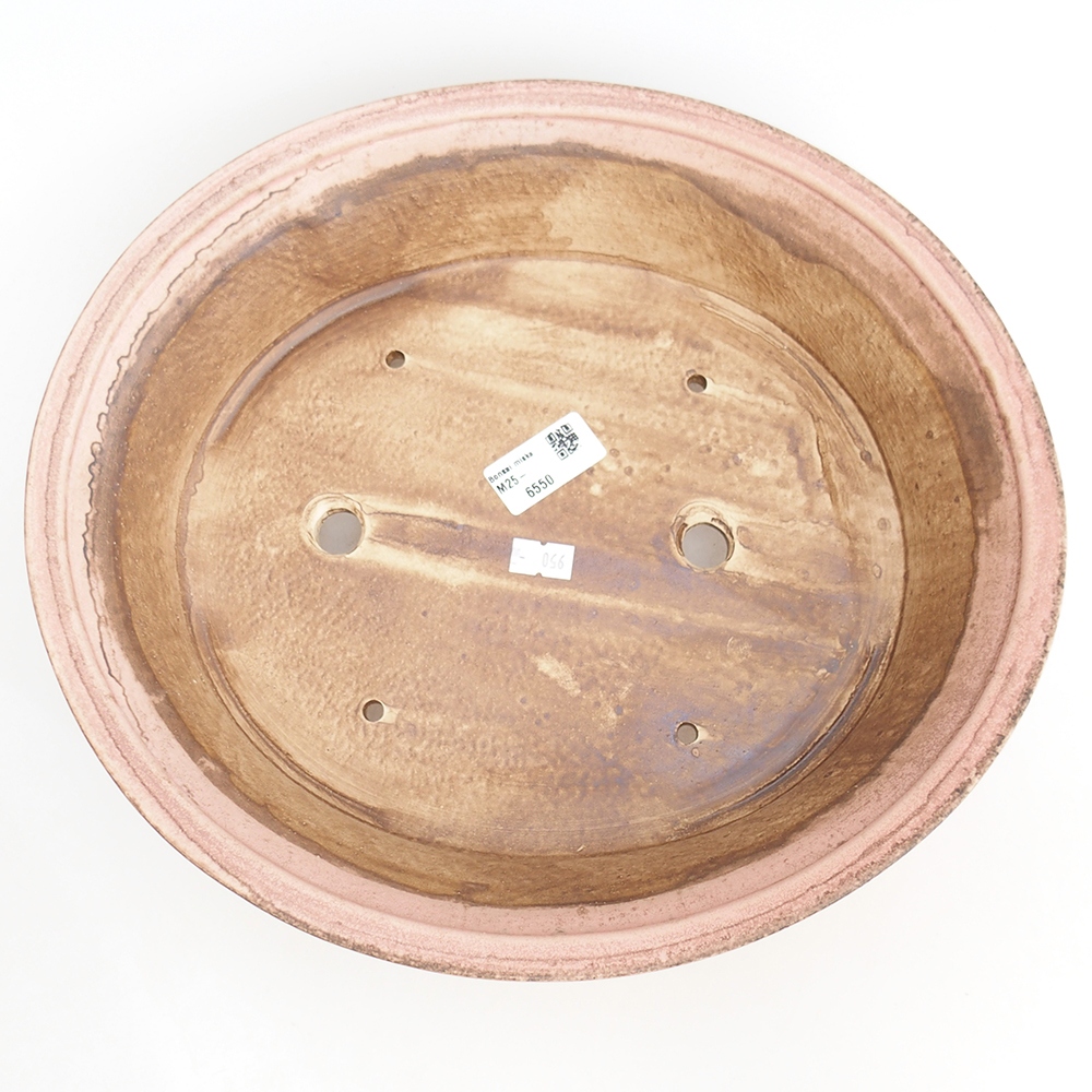 Bol à bonsaï en céramique 32,5 x 28 x 7,5 cm, rose