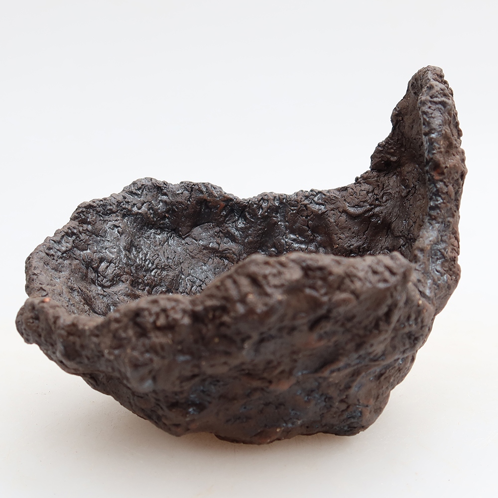 Coquille en céramique 9,5 x 8,5 x 8 cm, couleur marron