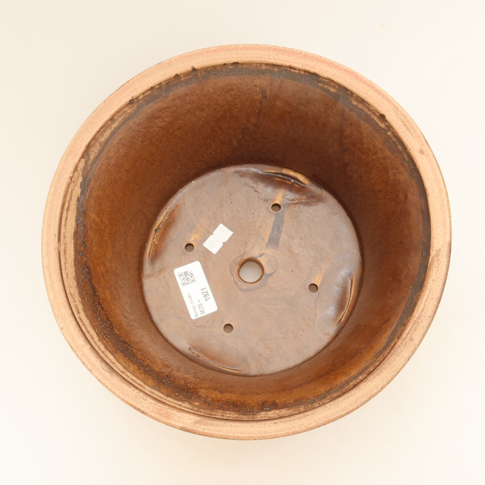 Pot à bonsaï en céramique 24,5 x 24,5 x 11 cm, couleur rose