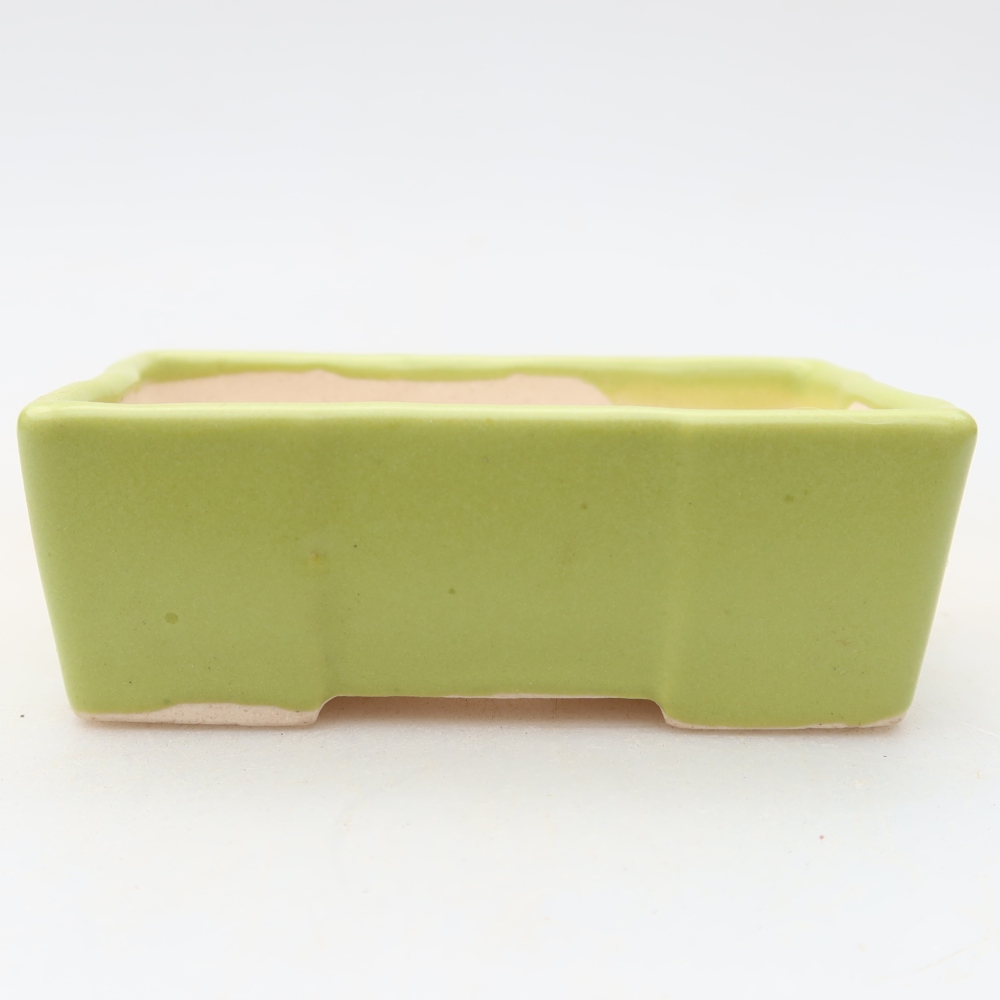 Pot à bonsaï en céramique 7,5 x 4 x 2,5 cm, couleur verte
