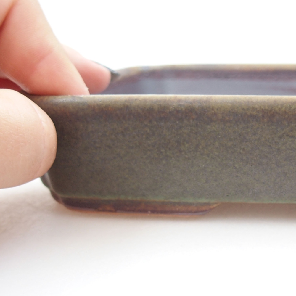 Bol à bonsaï en céramique 22 x 17 x 5 cm, vert