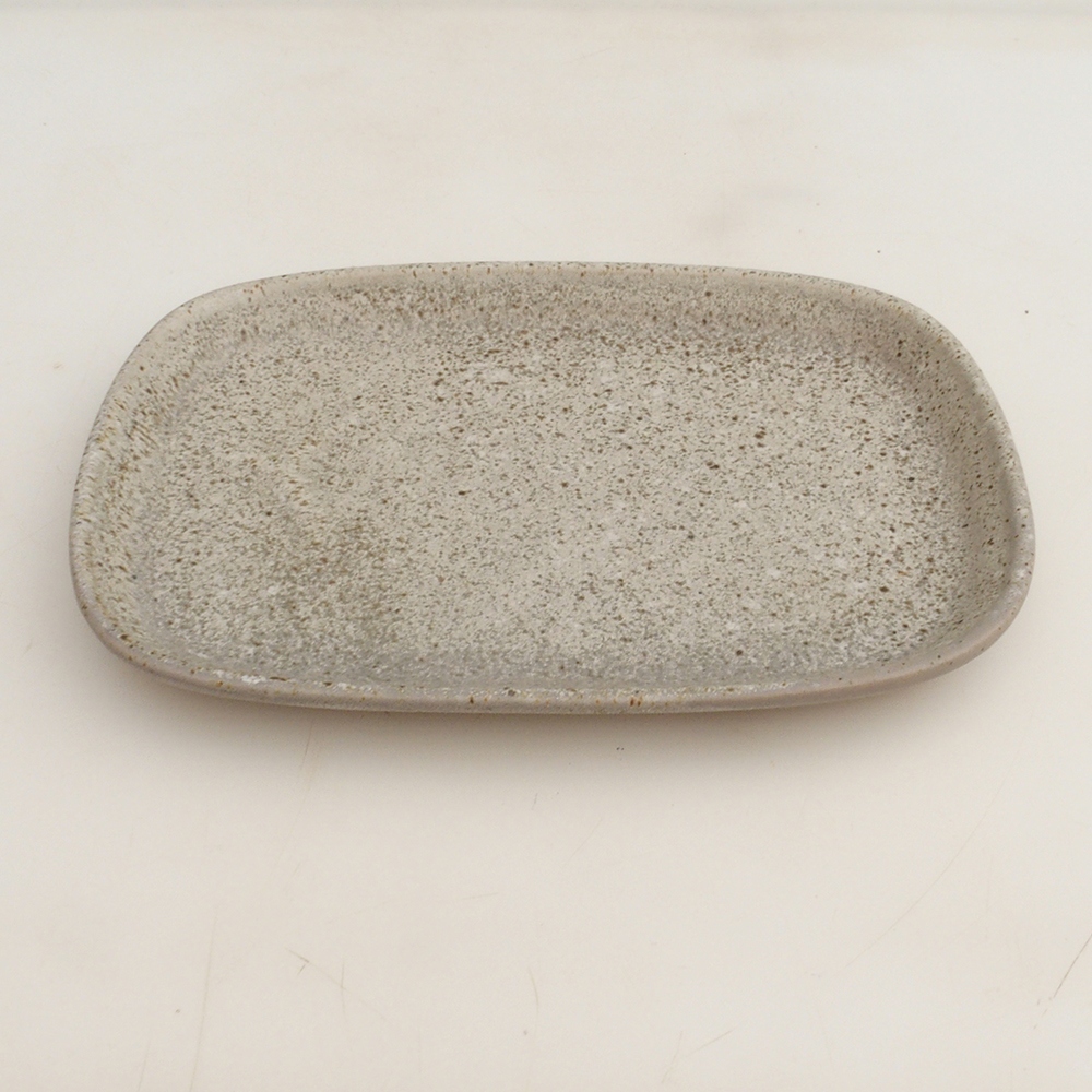 Soucoupe en céramique H25 - 20,5 x 14,5 x 1,5 cm - beige