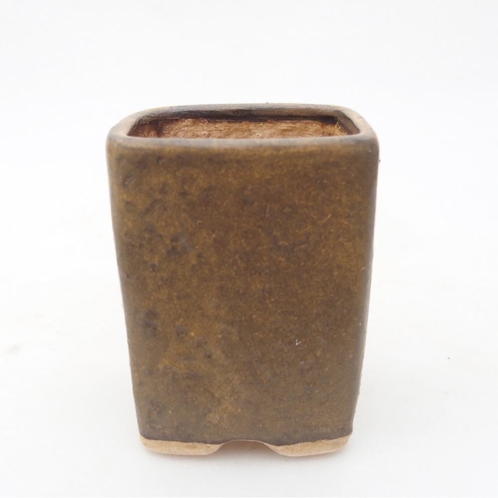 Bol à bonsaï en céramique 5 x 5 x 6,5 cm, brun