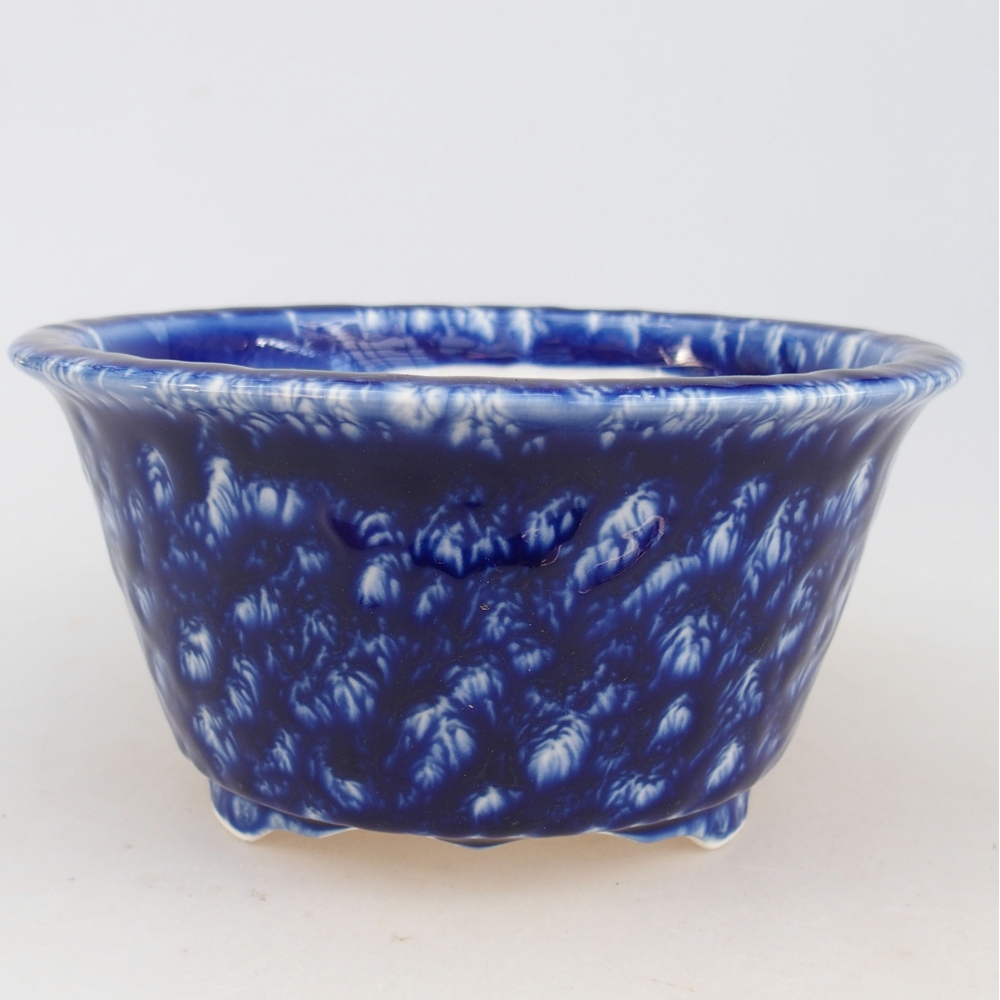 Bol à bonsaï en céramique 16 x 16 x 8,5 cm, couleur bleu