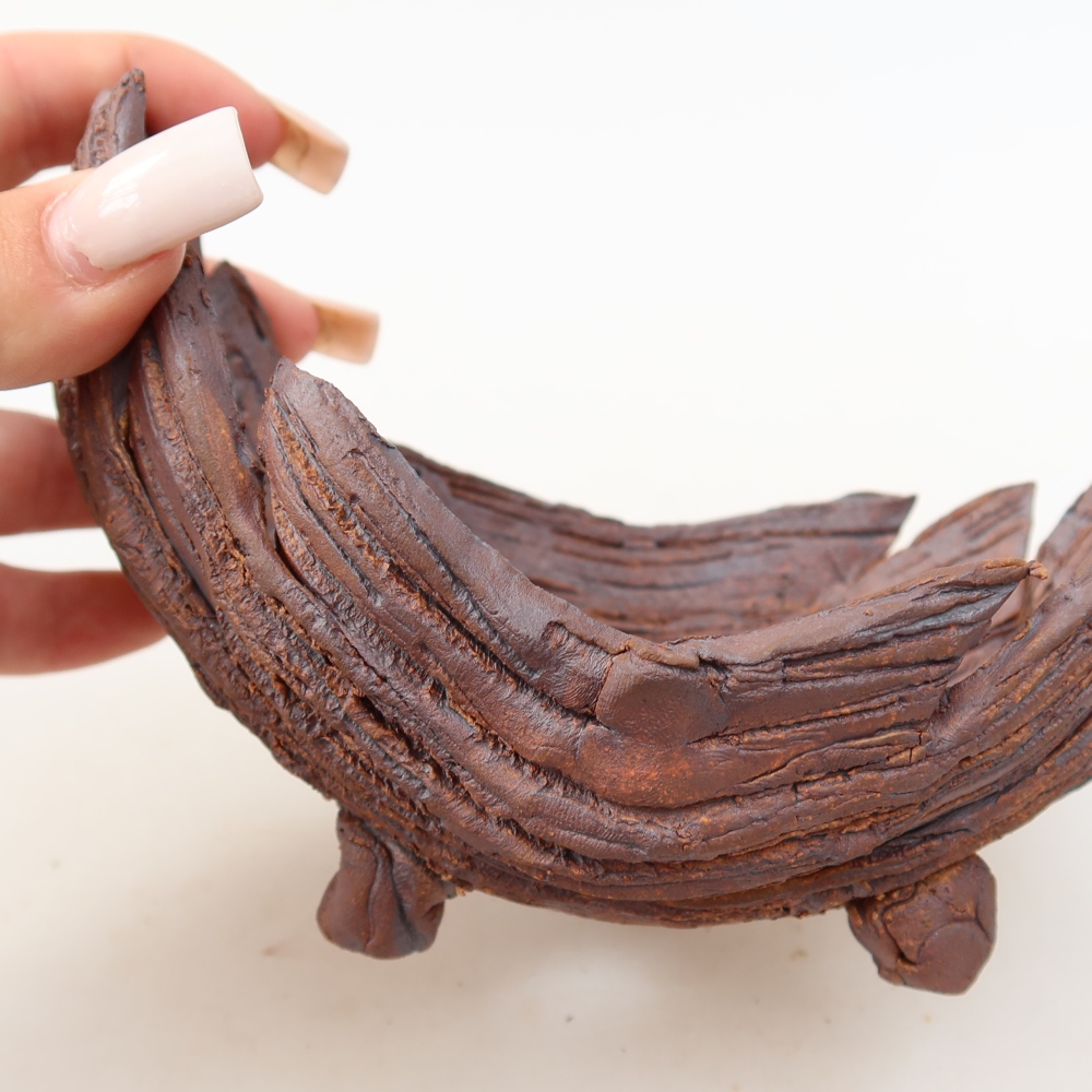 Coquille en céramique  15,5 x 10,5 x 10,5 cm, couleur marron