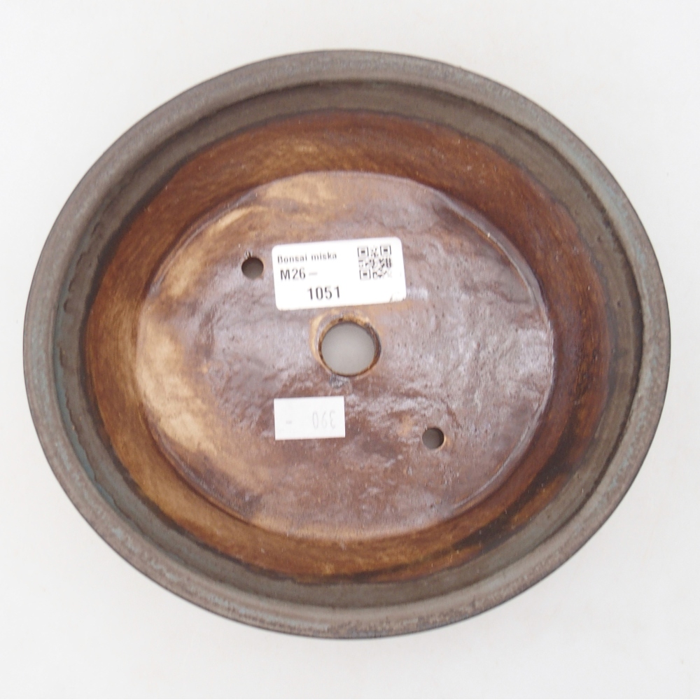 Bol à bonsaï en céramique 17,5 x 16 x 5 cm, couleur bleu