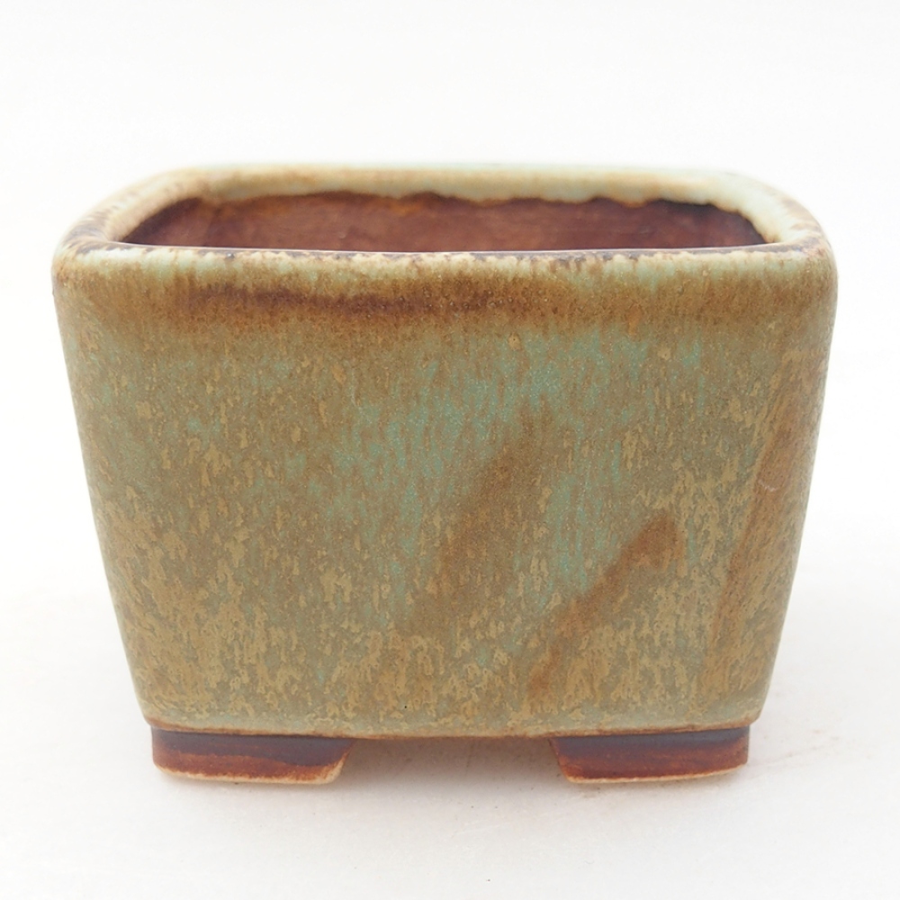 Bol à bonsaï en céramique 6 x 6 x 4,5 cm, vert