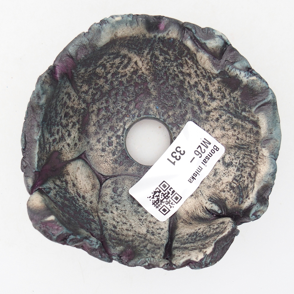 Coquille en céramique 9,5 x 9 x 4,5 cm , couleur violet