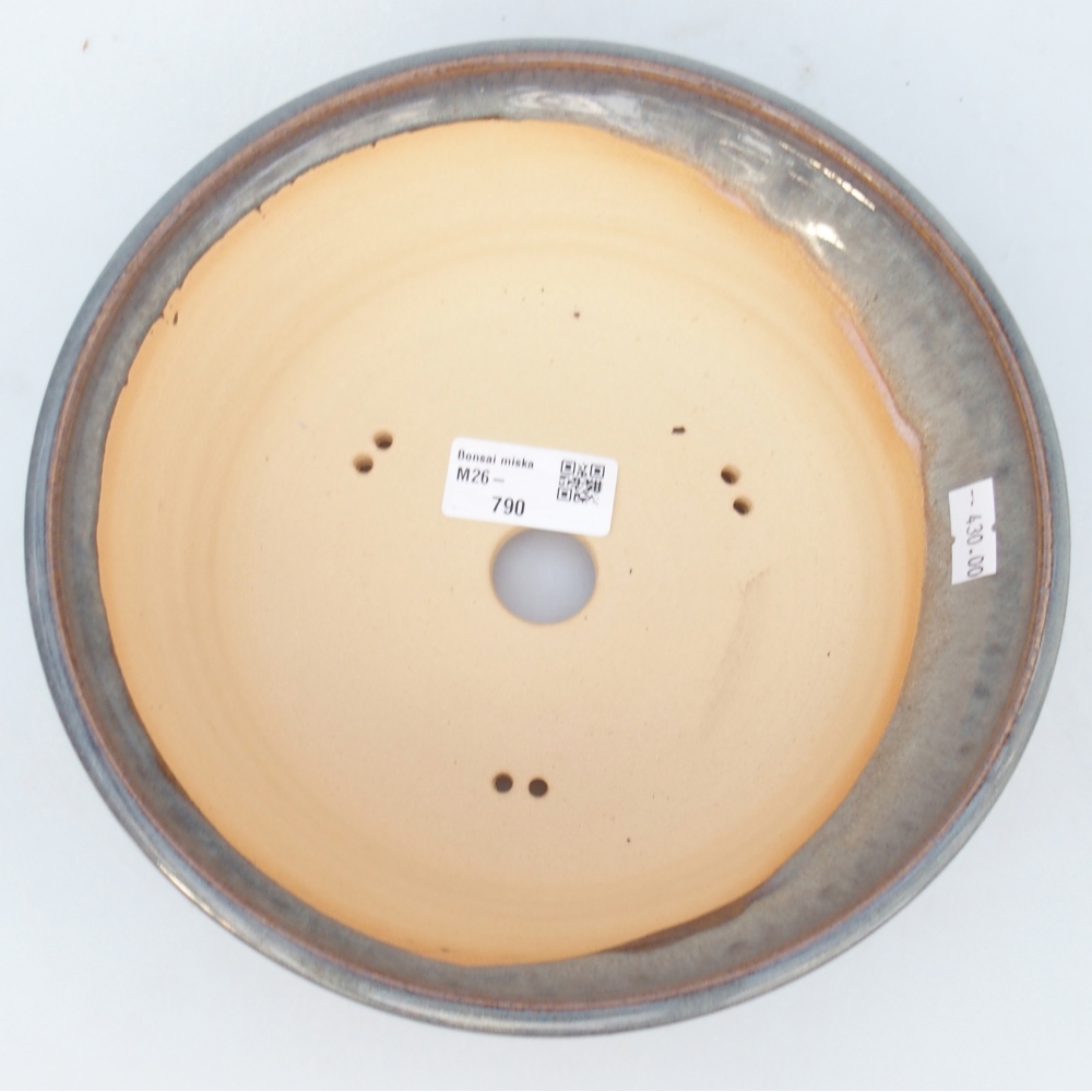 Bol à bonsaï en céramique 21 x 21 x 6,5 cm, gris