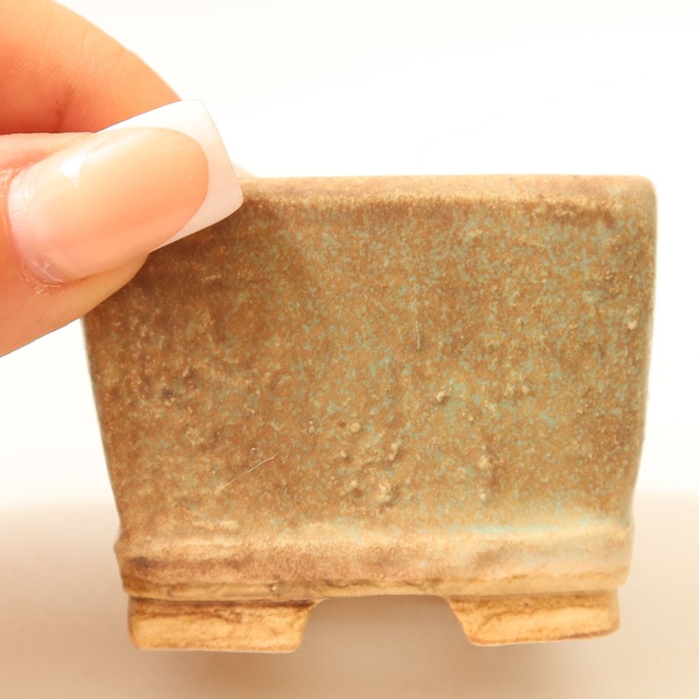 Bol à bonsaï en céramique 6 x 6 x 4,5 cm, vert