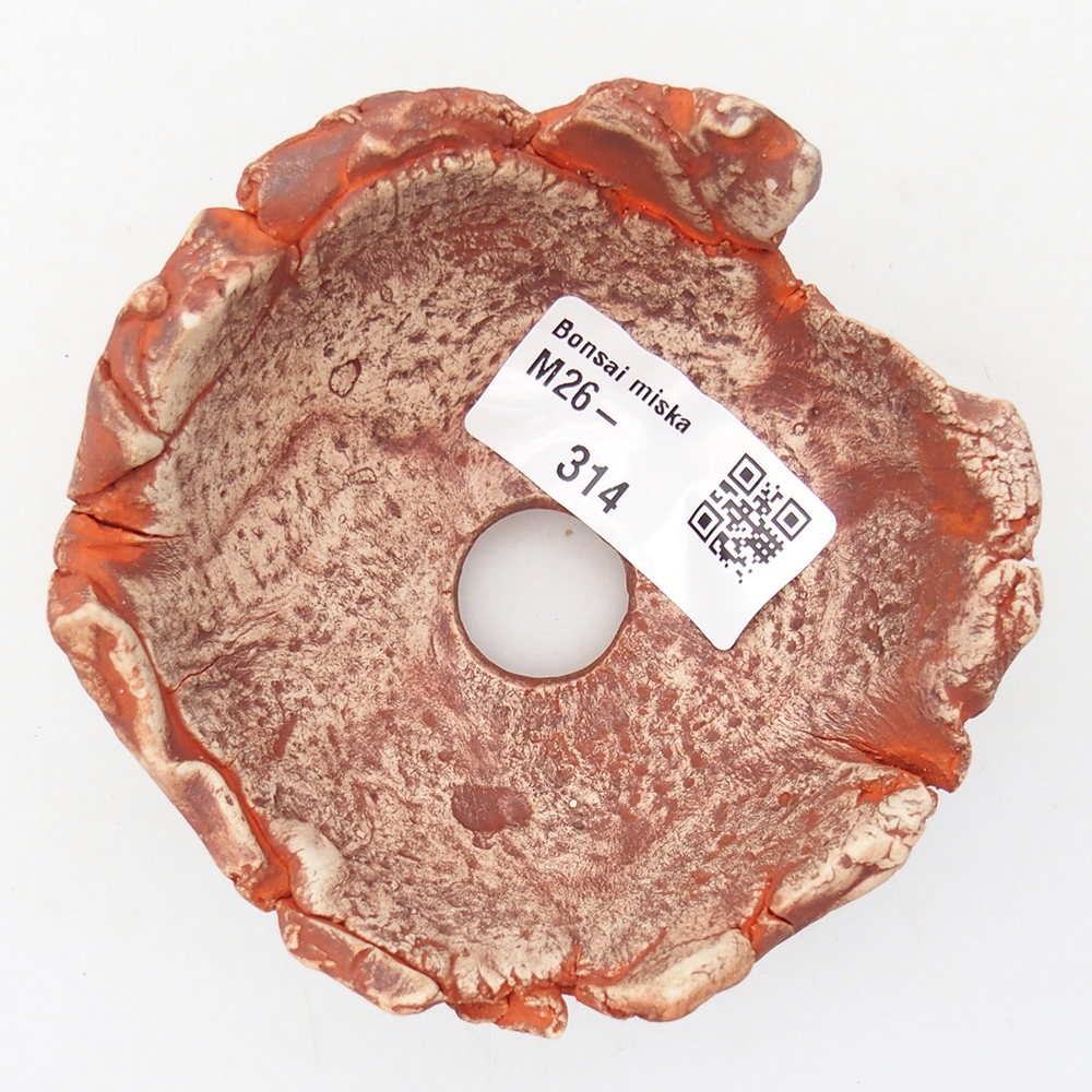 Coquille en céramique 9 x 9 x 5 cm , couleur orange