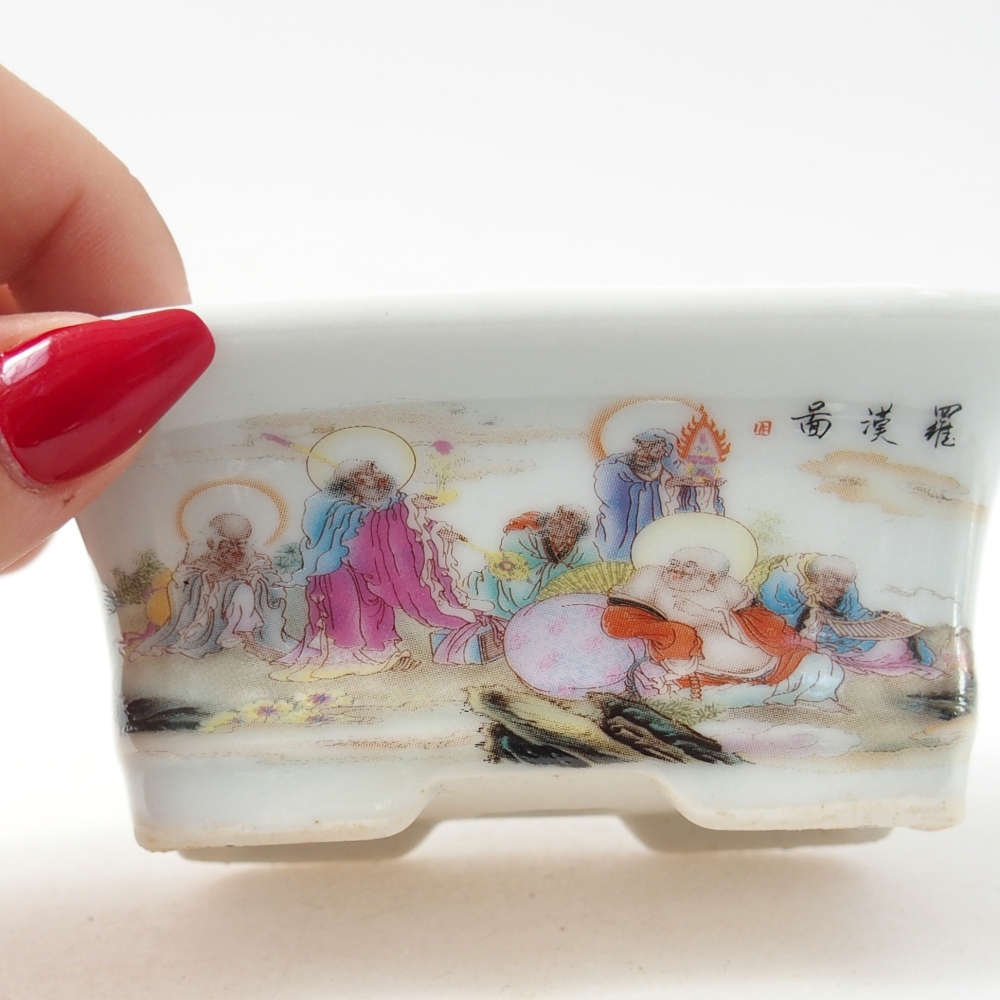 Mini bol bonsaï 10 x 7,5 x 4 cm, couleur blanc