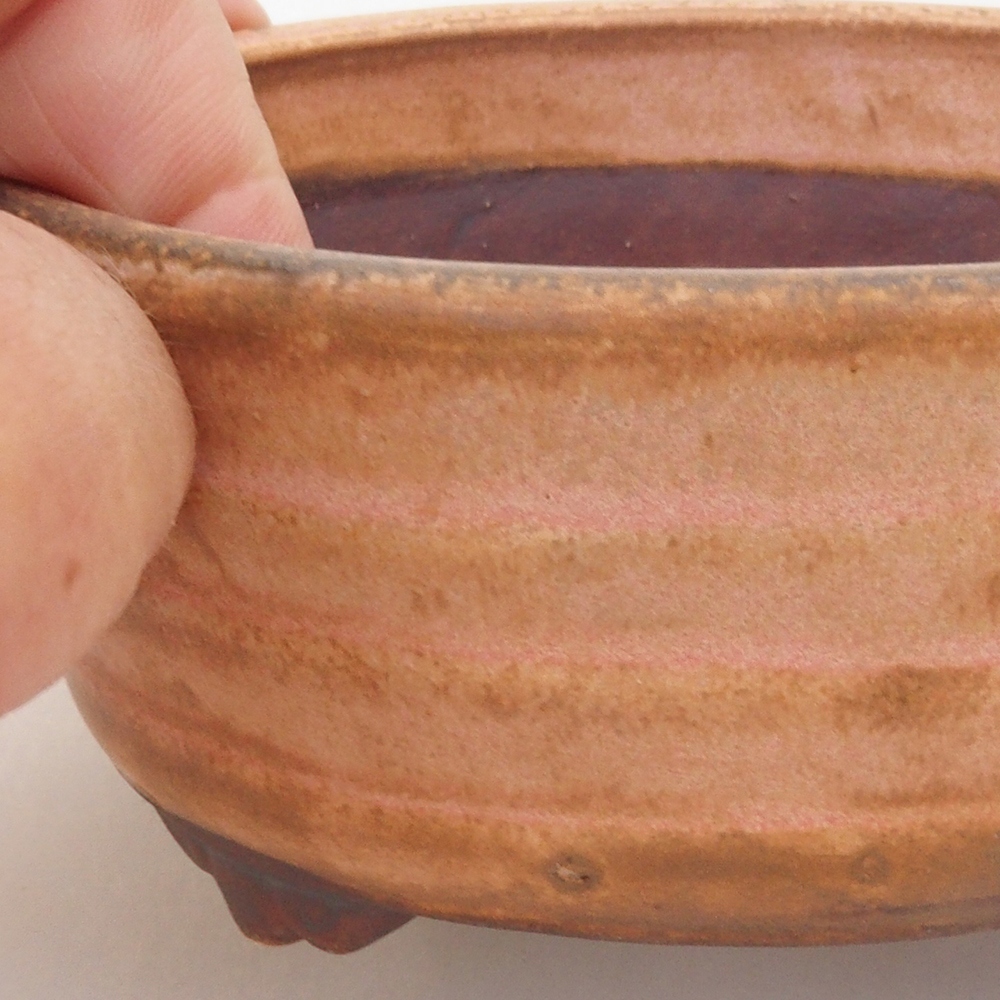 Bol à bonsaï en céramique 10 x 8,5 x 4 cm, brun