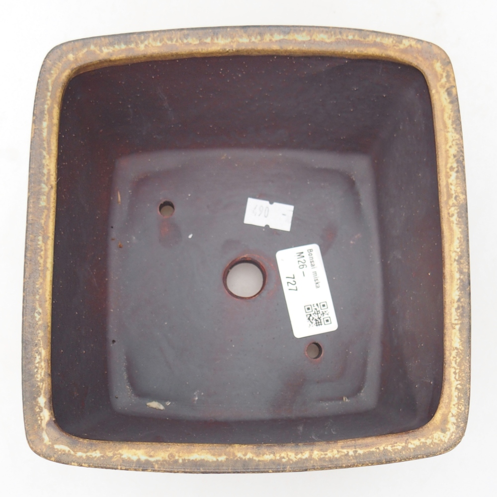 Bol à bonsaï en céramique 16 x 16 x 10 cm, vert