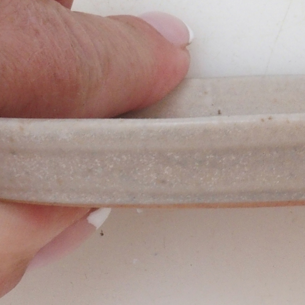 Soucoupe en céramique H04 - 10,5 x 8 x 1 cm - beige