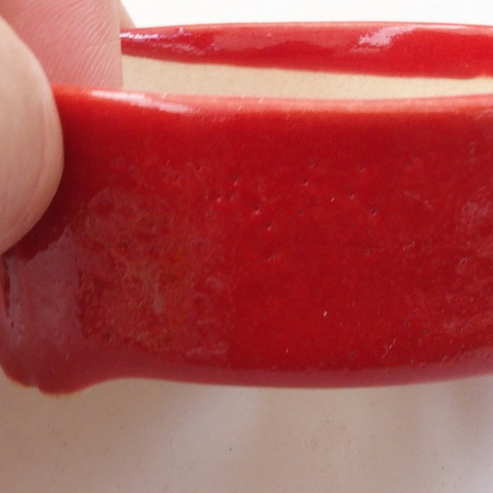 Mini bol bonsaï 6,5 x 6,5 x 2,5 cm, couleur rouge