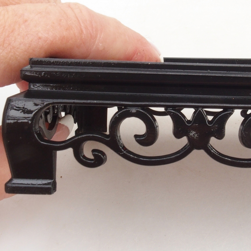 Table de bonsaï en plastique rectangle 15,5 x 10 x 3 cm, couleur noire