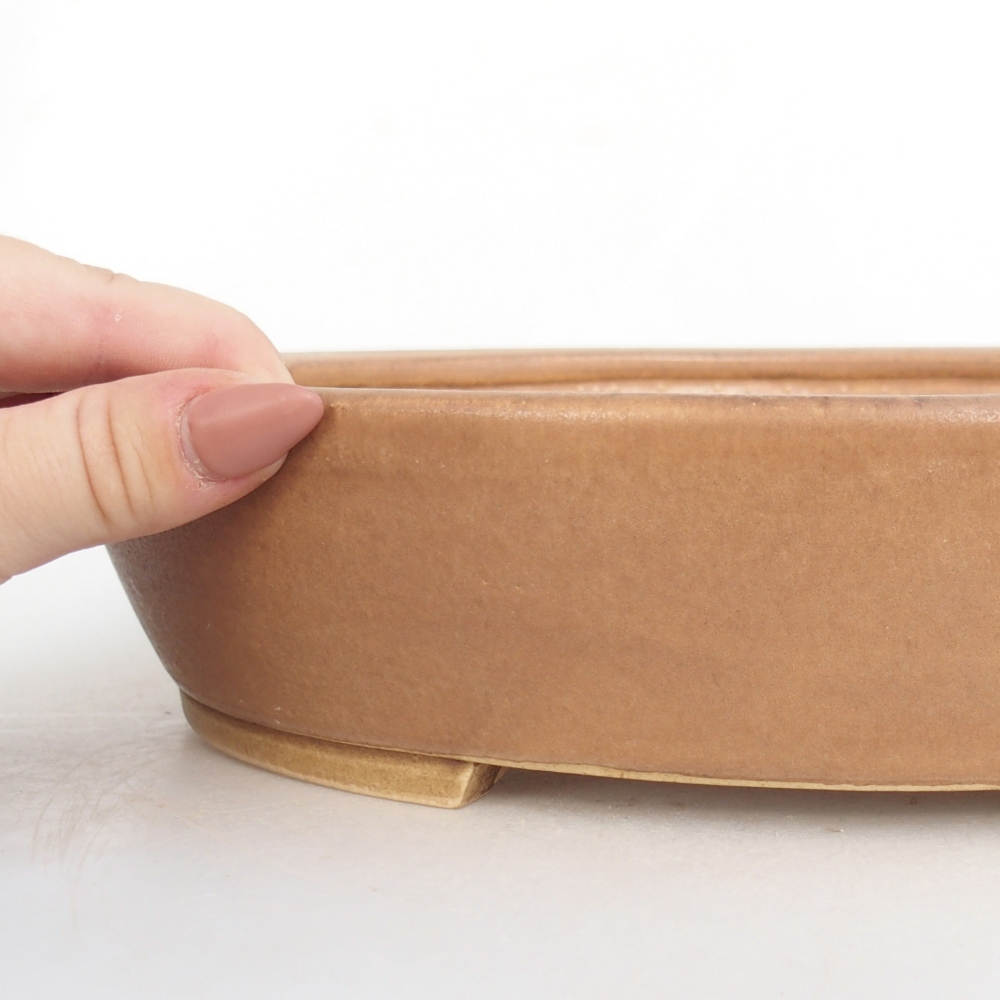 Bol à bonsaï en céramique 28 x 24 x 6 cm, rose