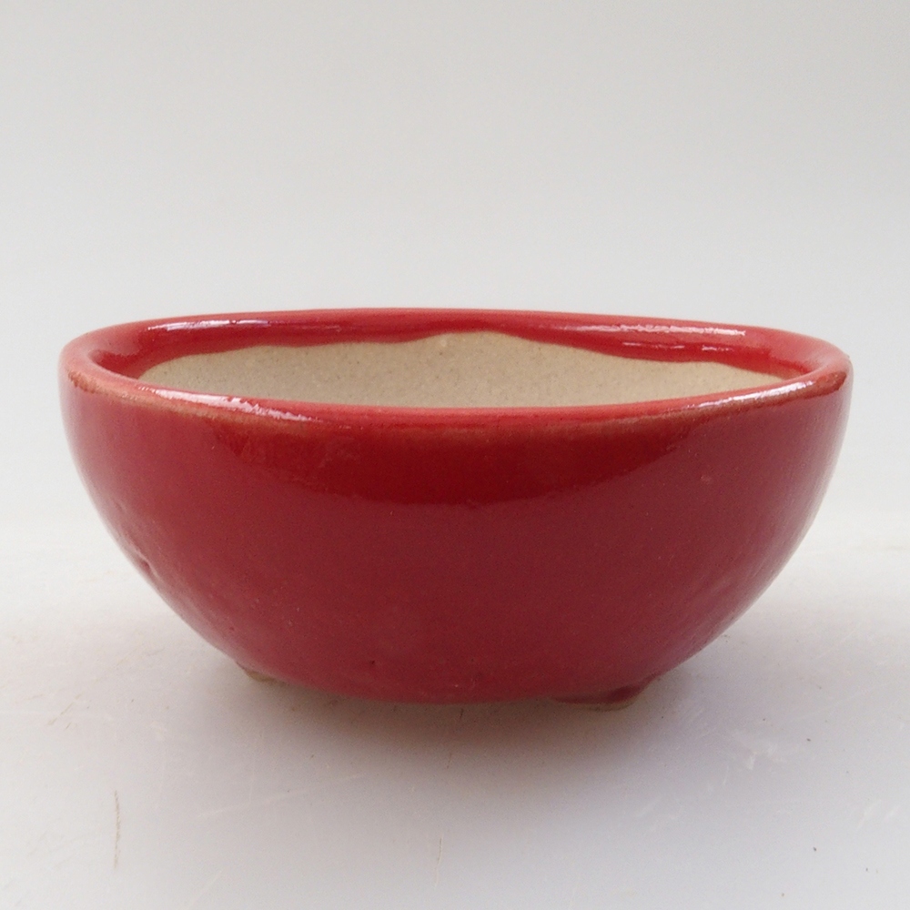 Mini bol bonsaï 6 x 6 x 2,5 cm, couleur rouge