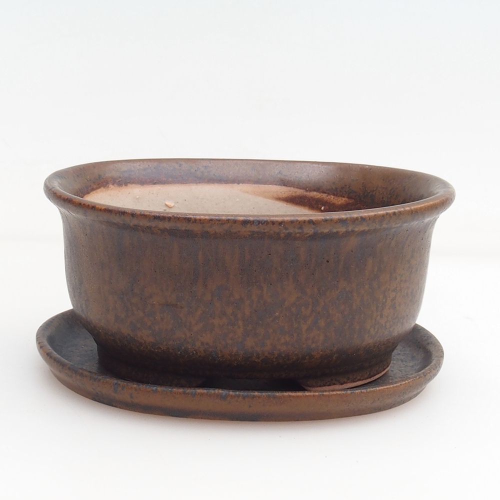 Bol bonsaï + soucoupe H11 - 11,5 x 10 x 4 cm - vert