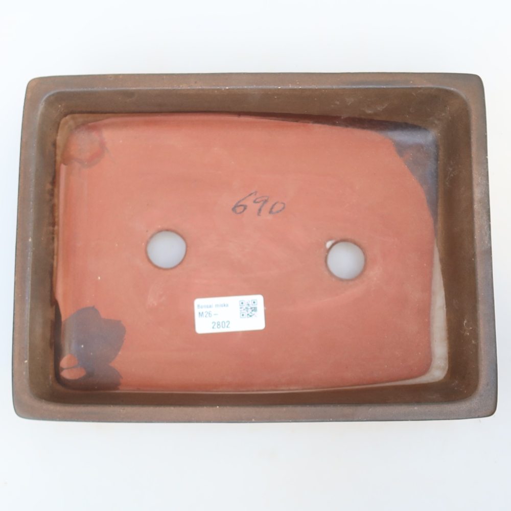 Bol en céramique  26 x 20 x 5 cm, couleur marron