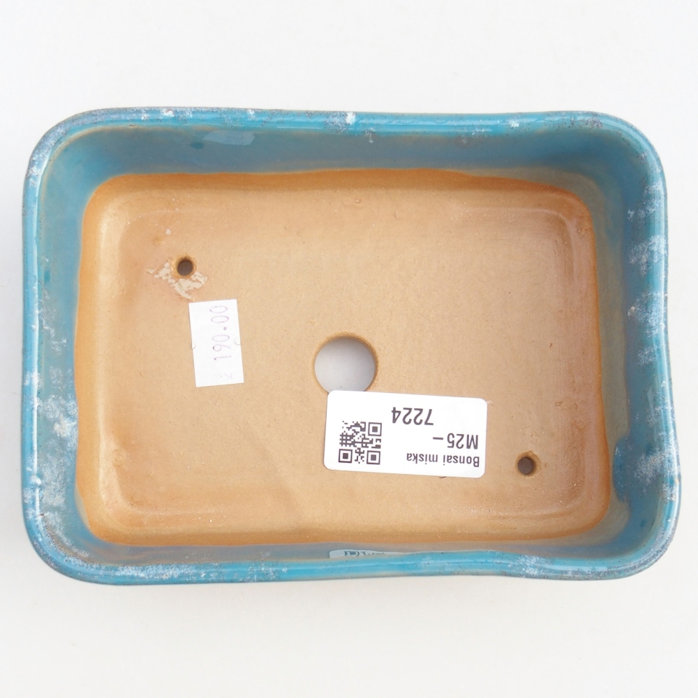 Bol à bonsaï en céramique 14,5 x 10,5 x 4,5 cm, couleur bleu