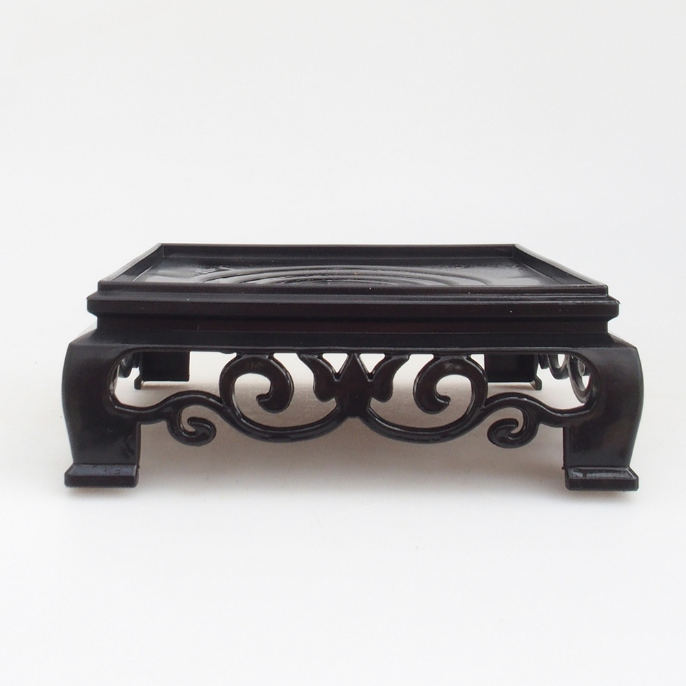 Table de bonsaï en plastique carrée 14,5 x 14,5 x 5 cm, couleur noire