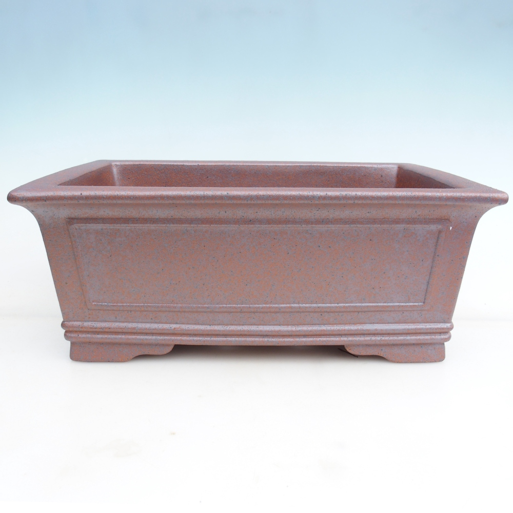 Bol bonsaï en céramique 42 x 29 x 16 cm , couleur métal - ENLEVEMENT PERSONNEL UNIQUEMENT ou transport sur palette